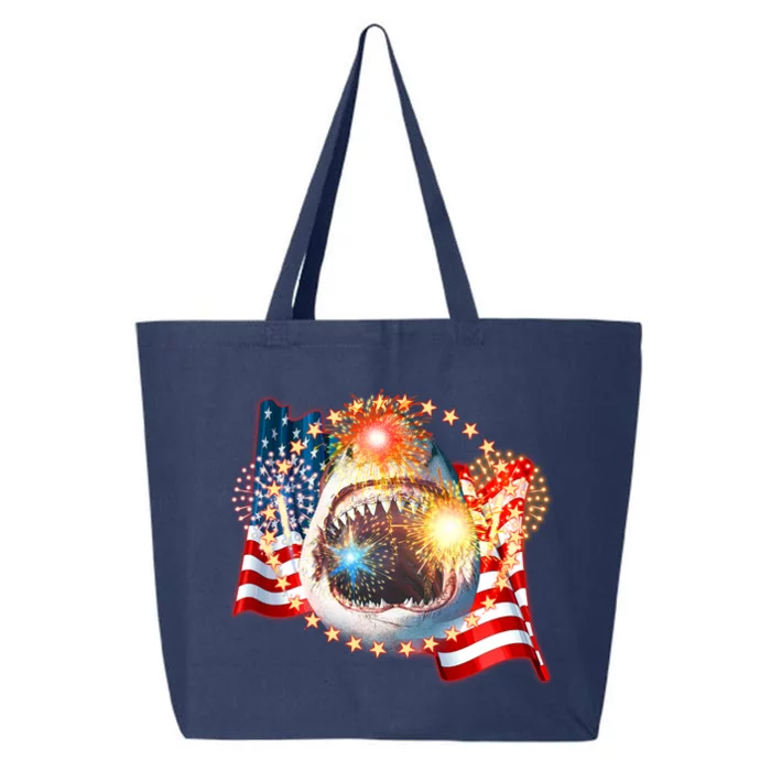 Fourth 4th Of July Fireworks Shark 25L Jumbo Tote