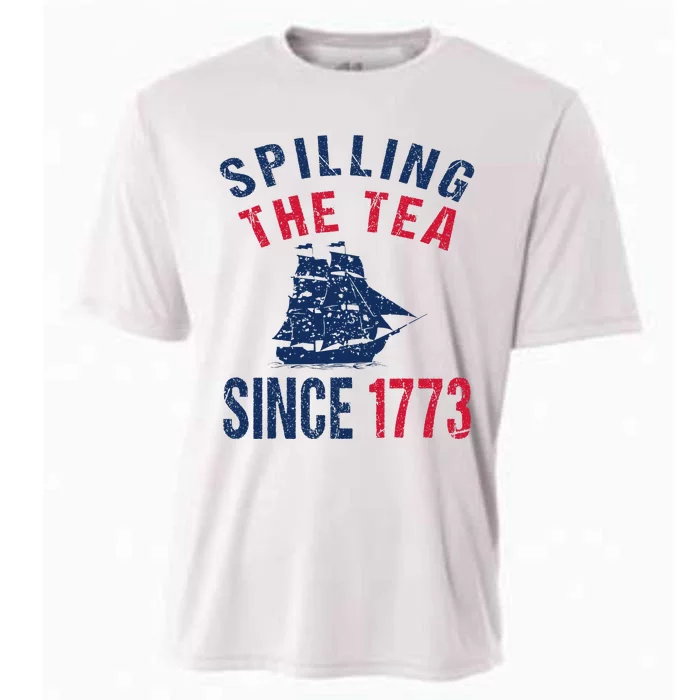 Fun 4th Of July Spilling The Tea Since 1773 History Teacher Cooling Performance Crew T-Shirt