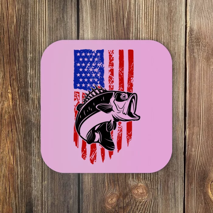 Fishing 4th Of July USA Flag Coaster