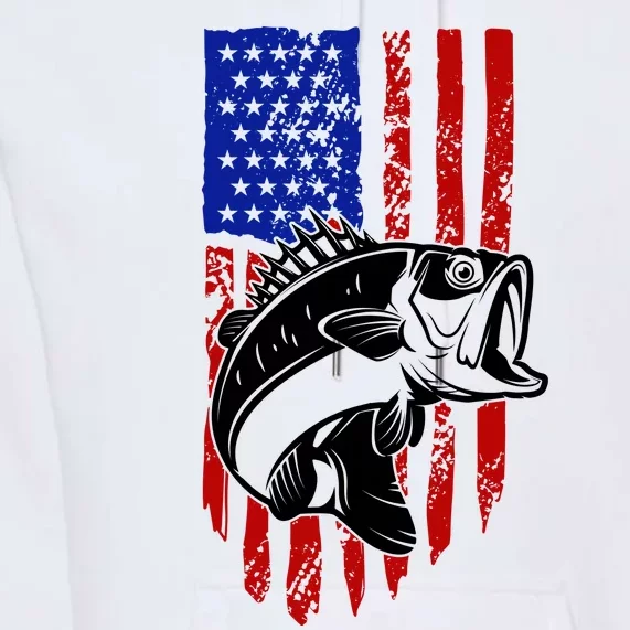 Fishing 4th Of July USA Flag Premium Hoodie