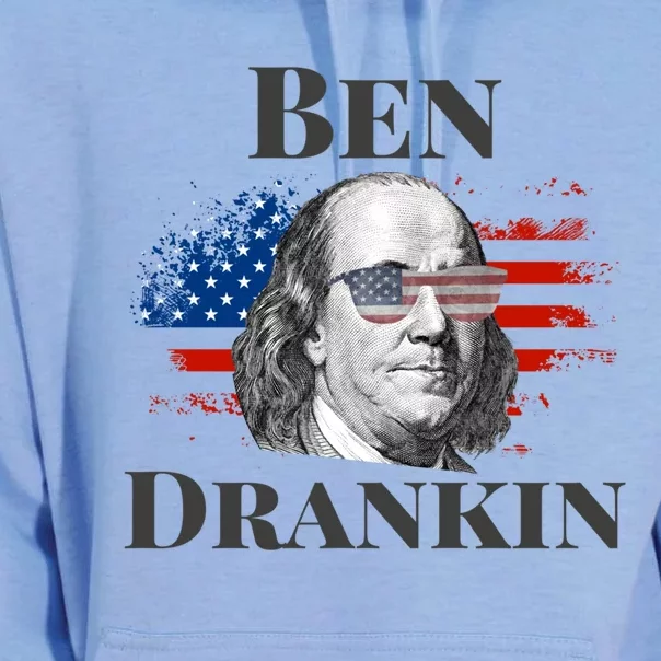 Funny 4th Of July Gift Merica Ing Ben Drankin Meaningful Gift Unisex Surf Hoodie