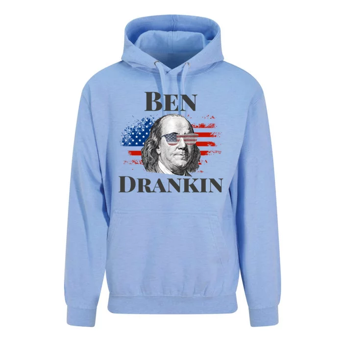 Funny 4th Of July Gift Merica Ing Ben Drankin Meaningful Gift Unisex Surf Hoodie