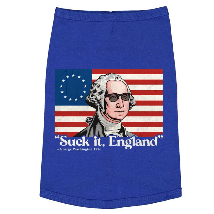 Funny 4th Of July Suck It England Patriotic 1776 USA Flag Doggie Tank