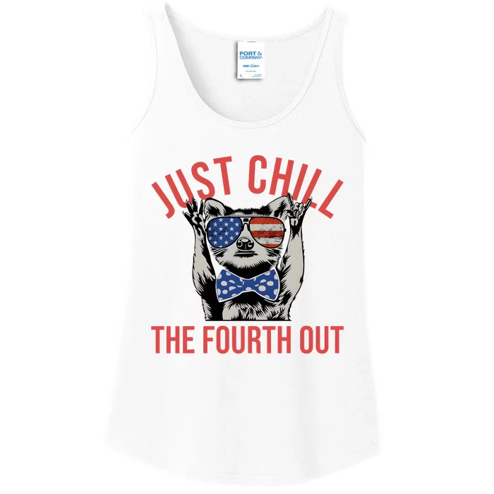 Funny 4th Of July Just Chill Ladies Essential Tank