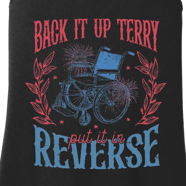 Funny 4th Of July Retro Back It Up Terry Put It In Reverse Ladies Essential Tank