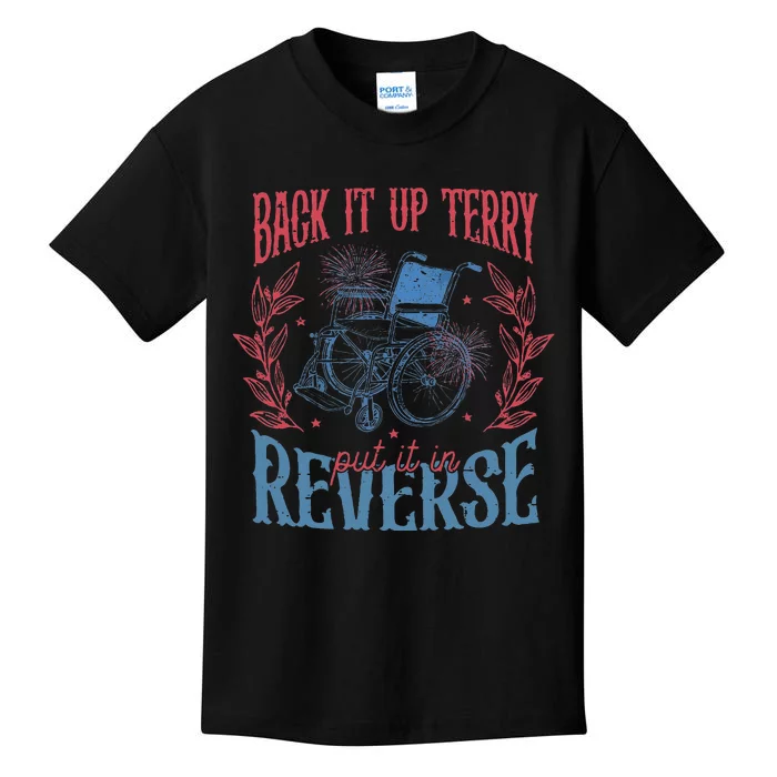 Funny 4th Of July Retro Back It Up Terry Put It In Reverse Kids T-Shirt