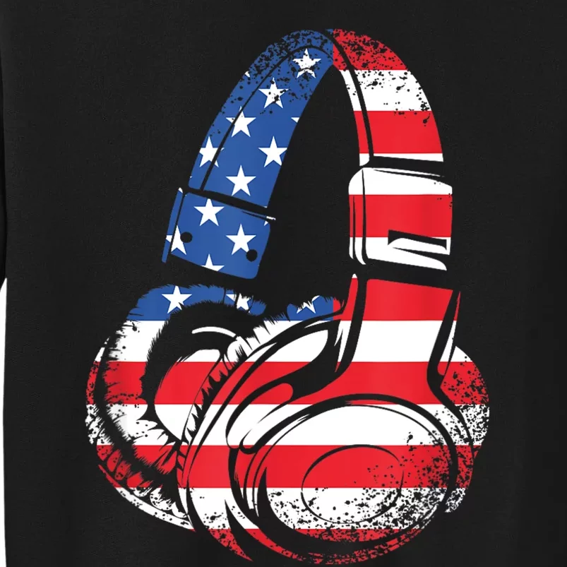 Funny 4th Of July American Flag Gaming Patriotic Tall Sweatshirt