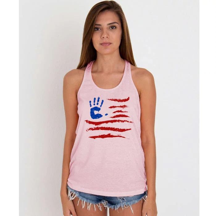 Firecrackers 4th Of July Usa America Flag Firework Funny Gift Women's Knotted Racerback Tank