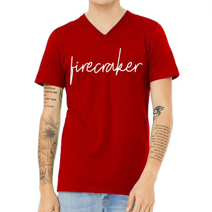 Firecracker 4th Of July V-Neck T-Shirt