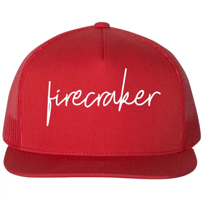 Firecracker 4th Of July Flat Bill Trucker Hat