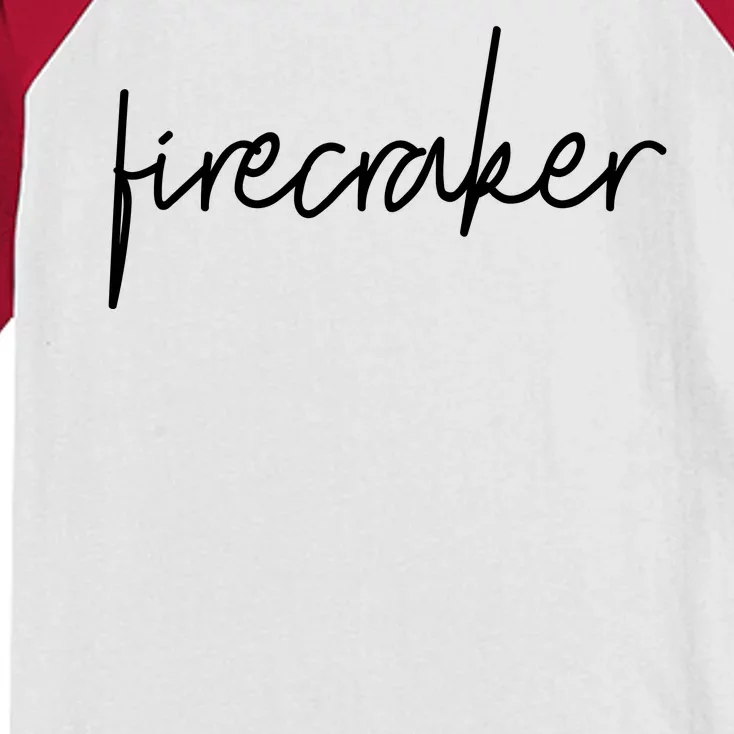 Firecracker 4th Of July Kids Colorblock Raglan Jersey