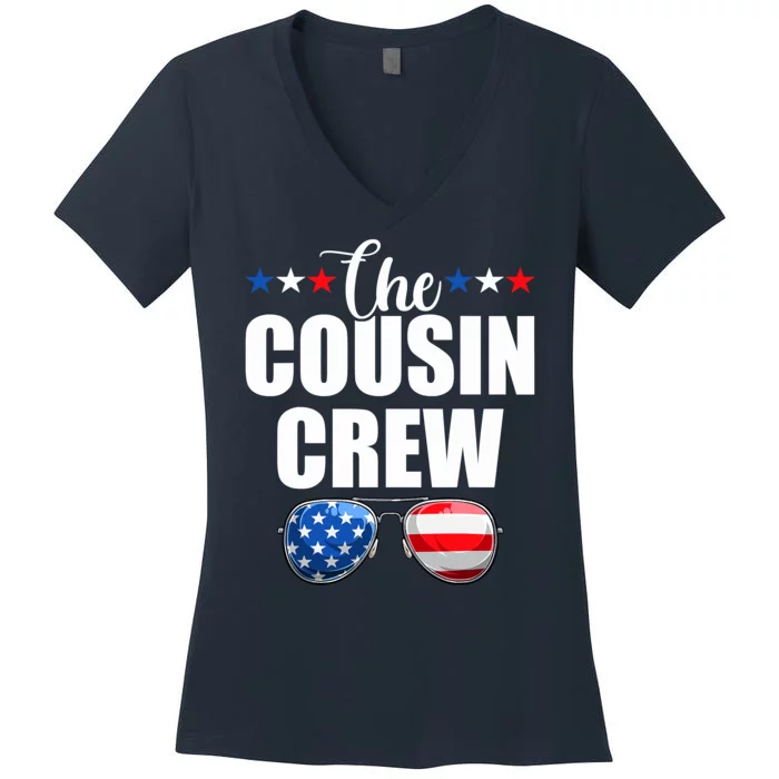 Family 4th Of July Matching Cousin Crew Women's V-Neck T-Shirt