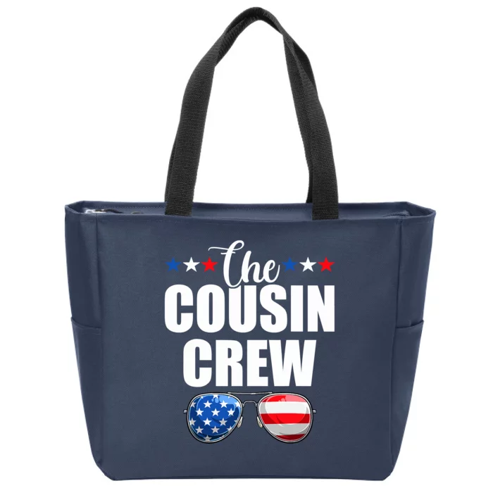 Family 4th Of July Matching Cousin Crew Zip Tote Bag