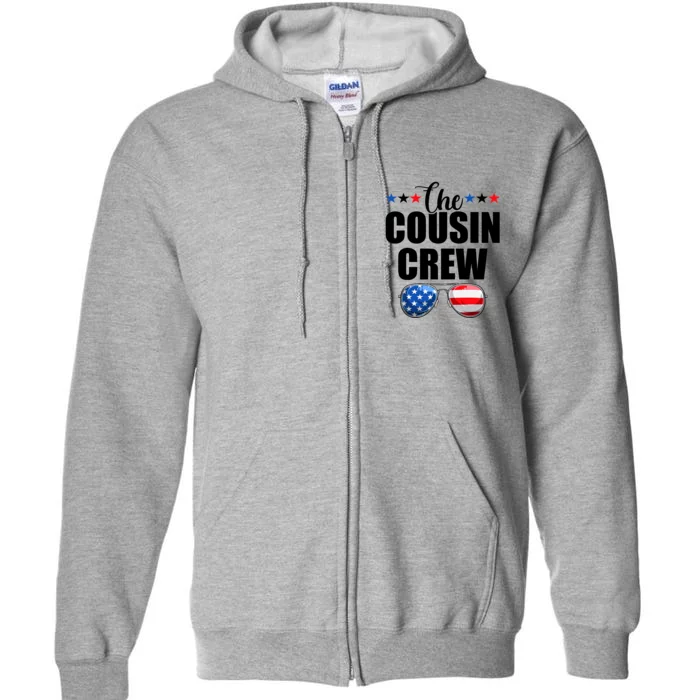 Family 4th Of July Matching Cousin Crew Full Zip Hoodie