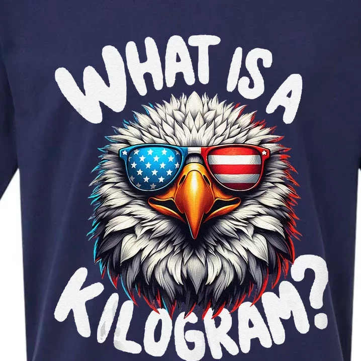 Funny 4th Of July Patriotic Eagle Usa Whate Is A Kilogram Sueded Cloud Jersey T-Shirt