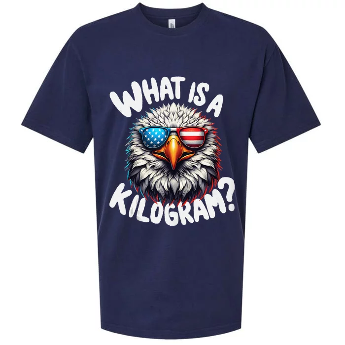 Funny 4th Of July Patriotic Eagle Usa Whate Is A Kilogram Sueded Cloud Jersey T-Shirt