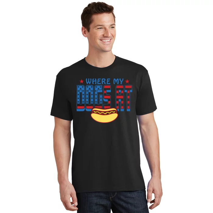 Funny 4th Of July Humor Hot Dog Lover T-Shirt