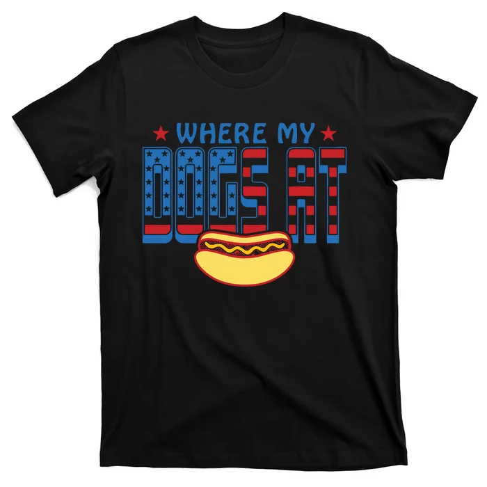 Funny 4th Of July Humor Hot Dog Lover T-Shirt