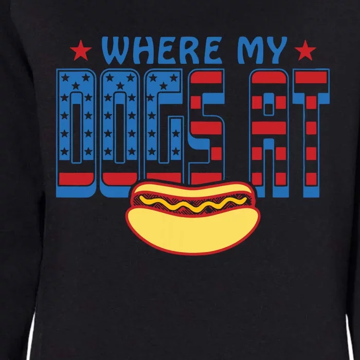 Funny 4th Of July Humor Hot Dog Lover Womens California Wash Sweatshirt