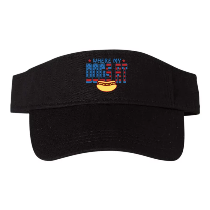 Funny 4th Of July Humor Hot Dog Lover Valucap Bio-Washed Visor