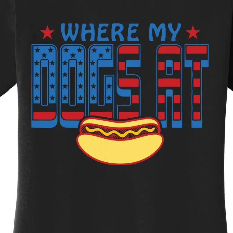 Funny 4th Of July Humor Hot Dog Lover Women's T-Shirt