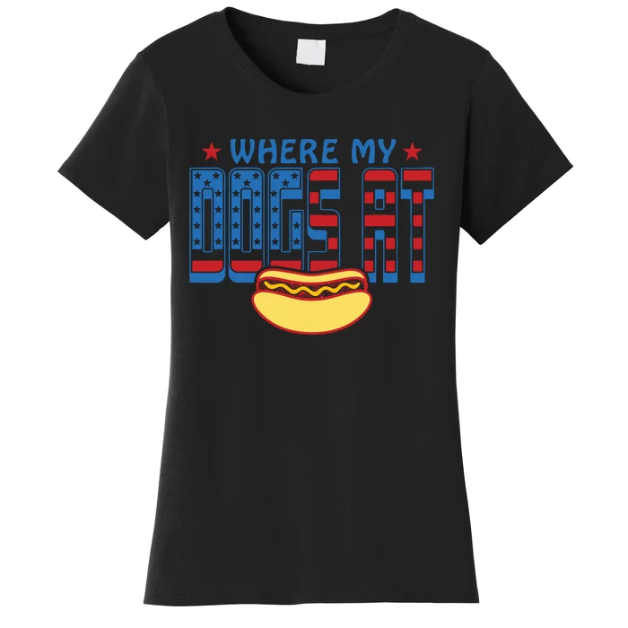 Funny 4th Of July Humor Hot Dog Lover Women's T-Shirt