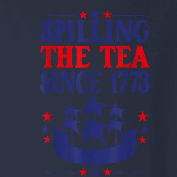 Fun 4th Of July Spilling The Tea Since 1773 Teacher Toddler Long Sleeve Shirt