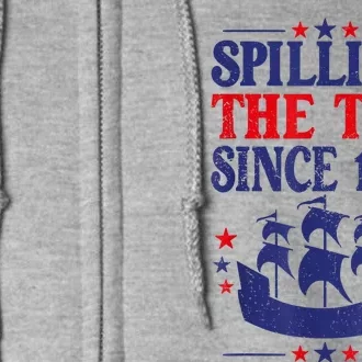 Fun 4th Of July Spilling The Tea Since 1773 Teacher Full Zip Hoodie