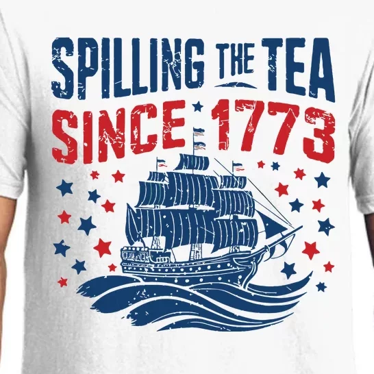 Funny 4th Of July Spilling The Tea Since 1773 Fourth Of July Pajama Set