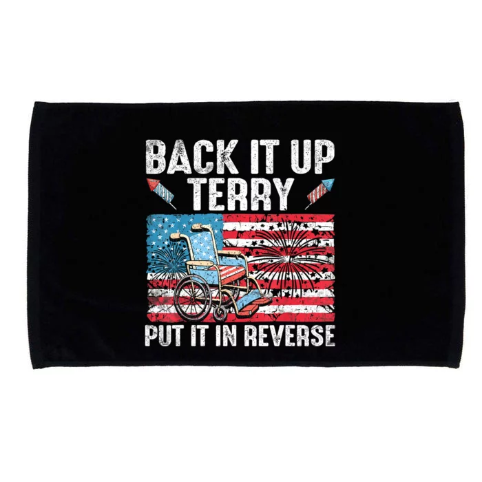 Funny 4th Of July Back Up Terry Put It In Reverse Firework Gift Microfiber Hand Towel