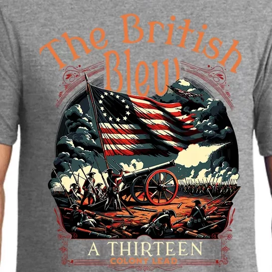 Funny 4th Of July Usa The British Blew A 13 Colony Lead Funny 4th Of July Usa Pajama Set