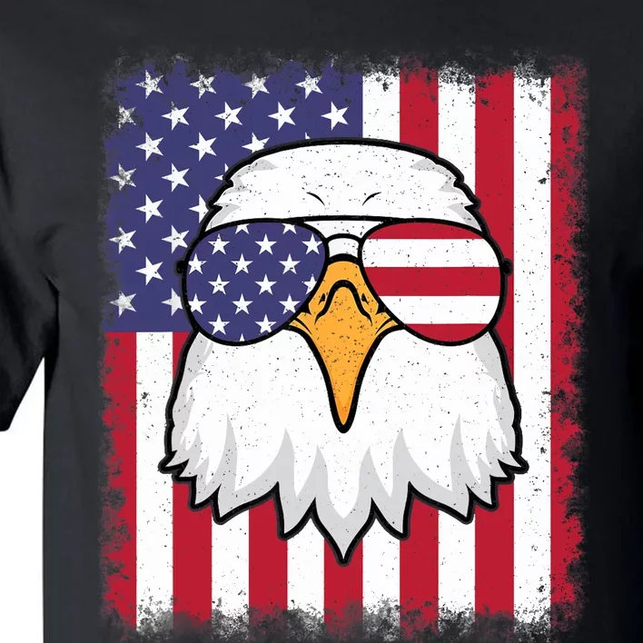 Funny 4th Of July American Flag Patriotic Eagle USA Tall T-Shirt