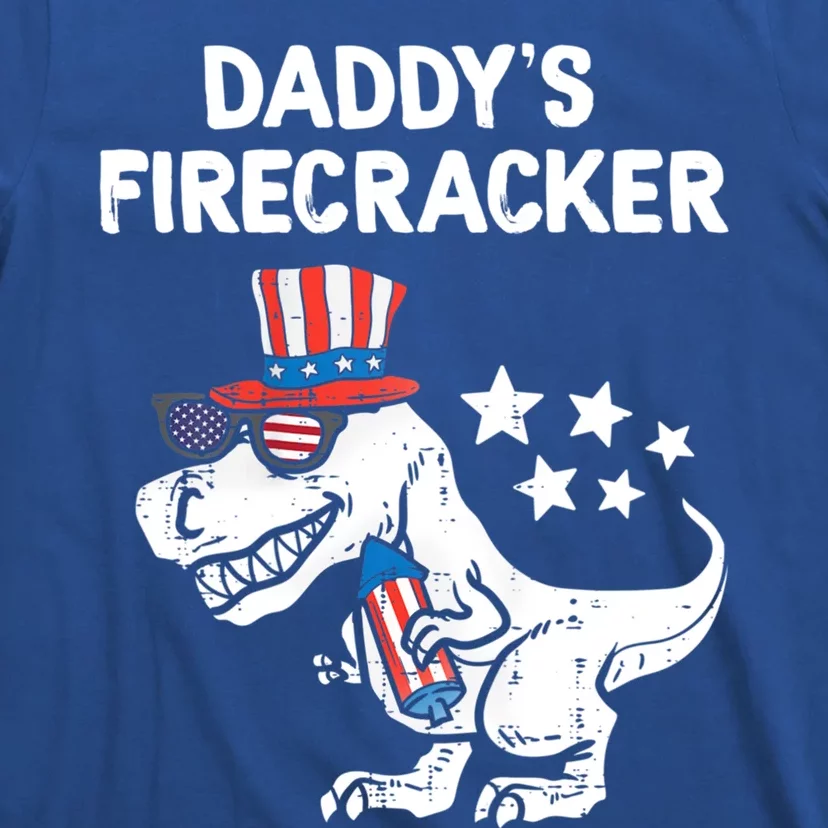 Funny 4th Of July T Rex Funny Daddys Firecracker Gift T-Shirt