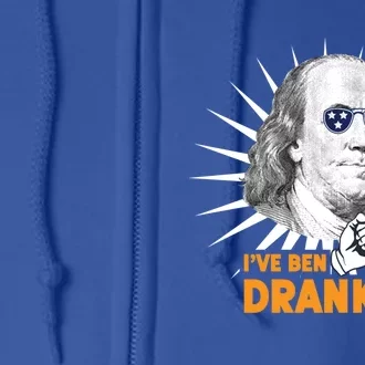 Funny 4th Of July Tee Ive Ben Drankin Benjamin Franklin Funny Gift Full Zip Hoodie