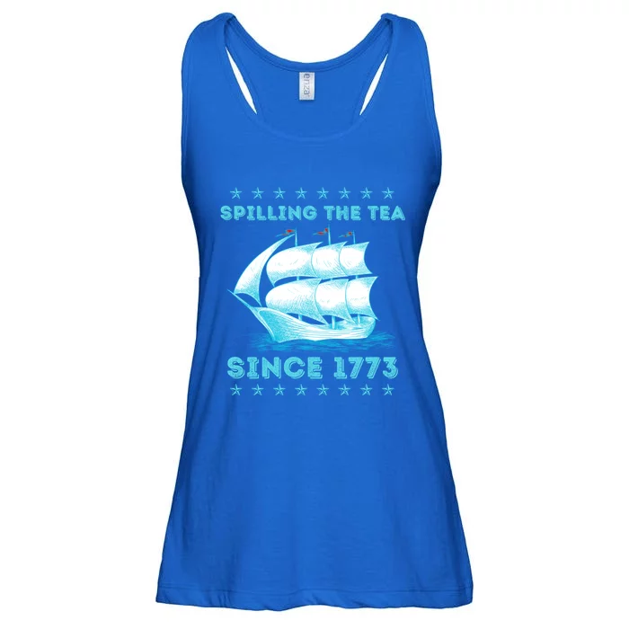 Fun 4th Of July Spilling The Tea Since 1773 History Teacher Gift Ladies Essential Flowy Tank