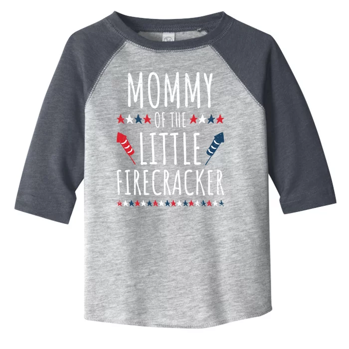 Funny 4th Of July Birthday Mommy Of The Little Firecracker Cool Gift Toddler Fine Jersey T-Shirt