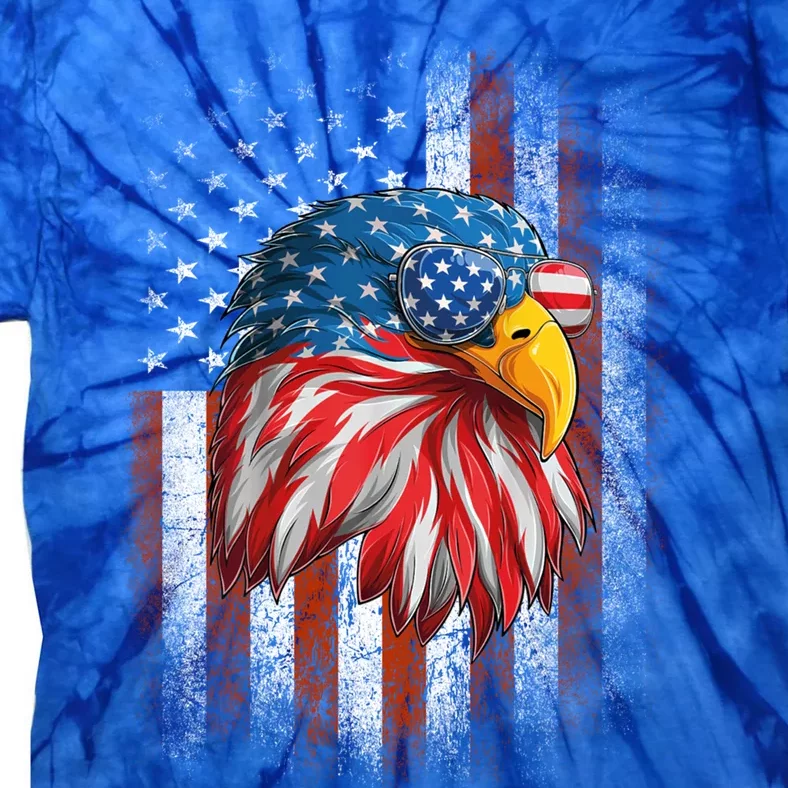 Funny 4th Of July Usa Flag American Patriotic Eagle Gift Tie-Dye T-Shirt