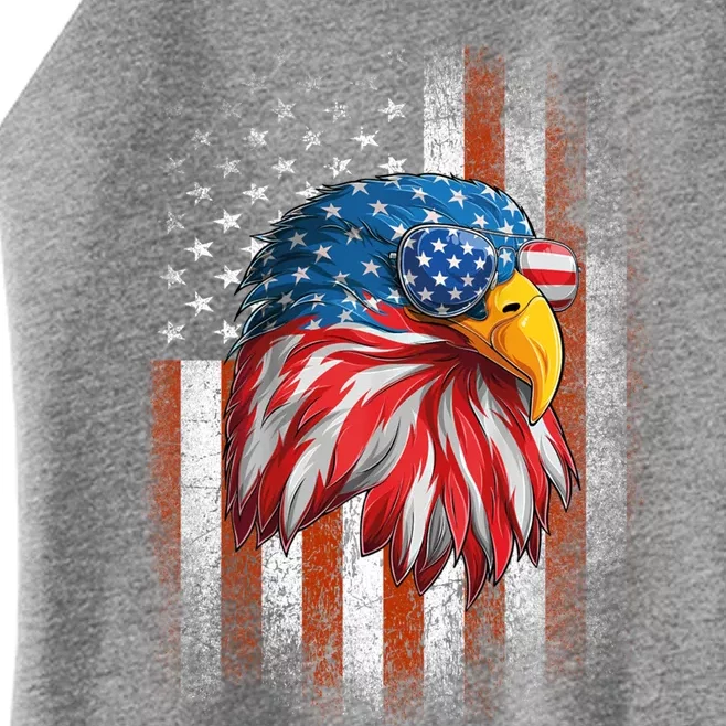 Funny 4th Of July Usa Flag American Patriotic Eagle Gift Women’s Perfect Tri Rocker Tank