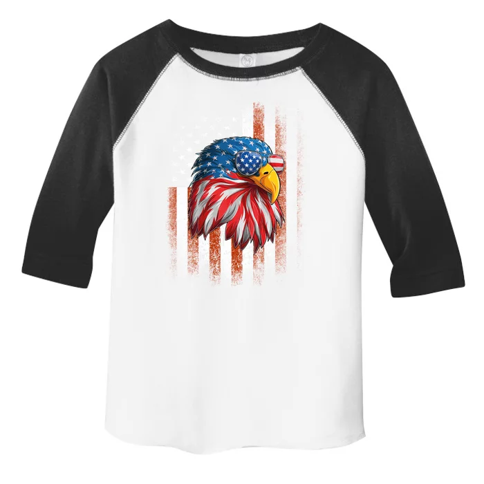 Funny 4th Of July Usa Flag American Patriotic Eagle Gift Toddler Fine Jersey T-Shirt