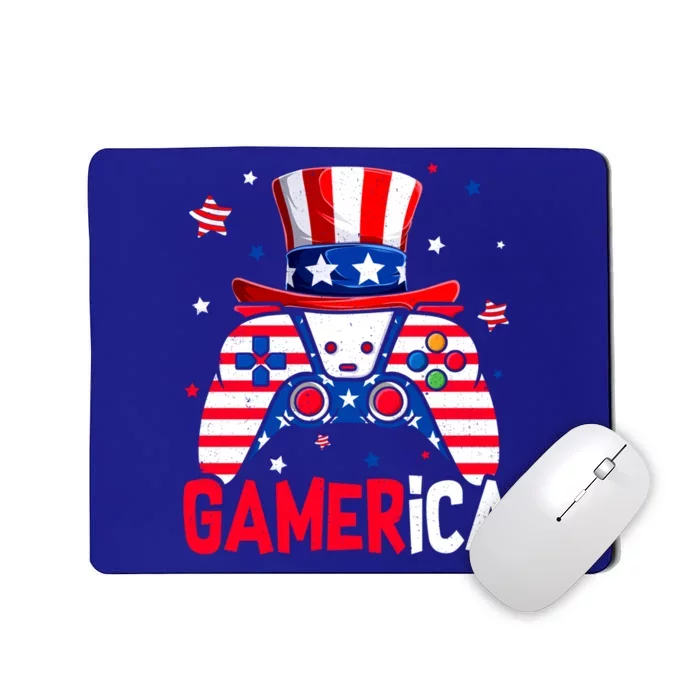 Funny 4th Of July Video Game American Flag Gamer Son Dad Gift Mousepad