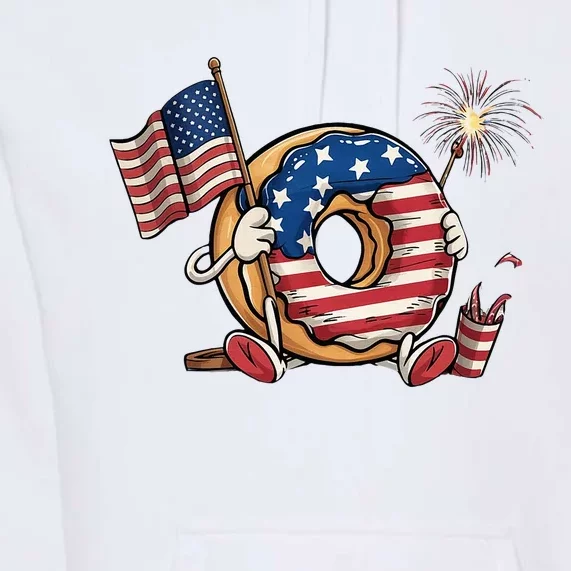 Funny 4th Of July Independence Donut Touch My Freedom Premium Hoodie