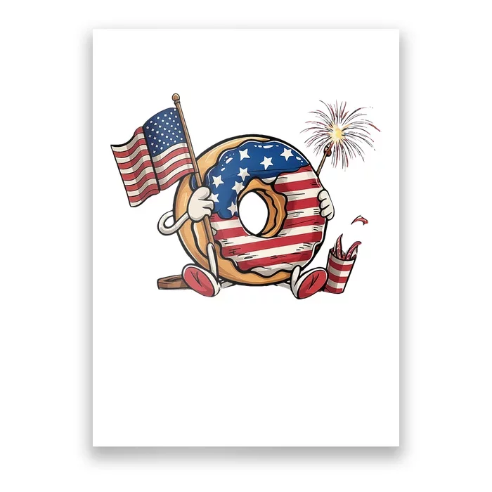 Funny 4th Of July Independence Donut Touch My Freedom Poster