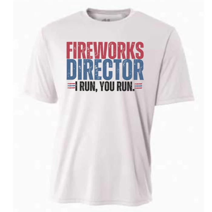 Funny 4th Of July Fireworks Director Independence Day Cooling Performance Crew T-Shirt