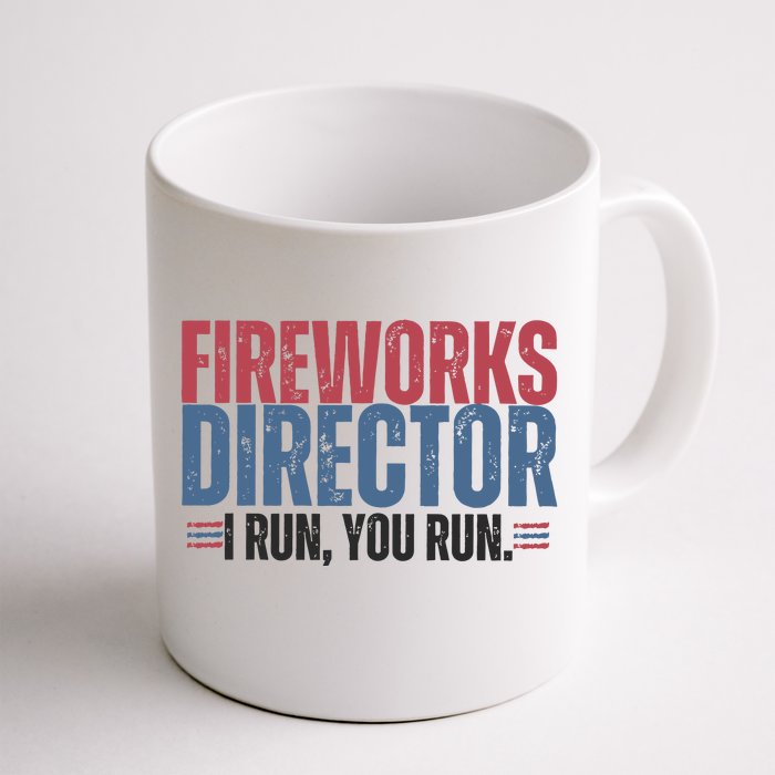 Funny 4th Of July Fireworks Director Independence Day Front & Back Coffee Mug