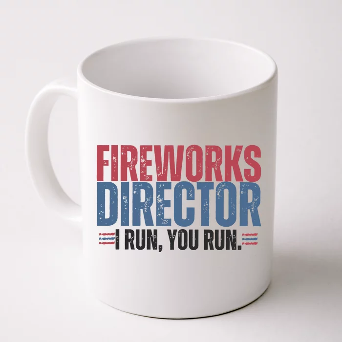 Funny 4th Of July Fireworks Director Independence Day Front & Back Coffee Mug