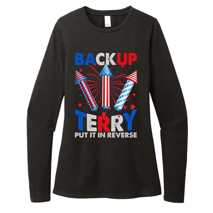 Fouth 4th Of July Back Up Terry Put It In Reverse Womens CVC Long Sleeve Shirt