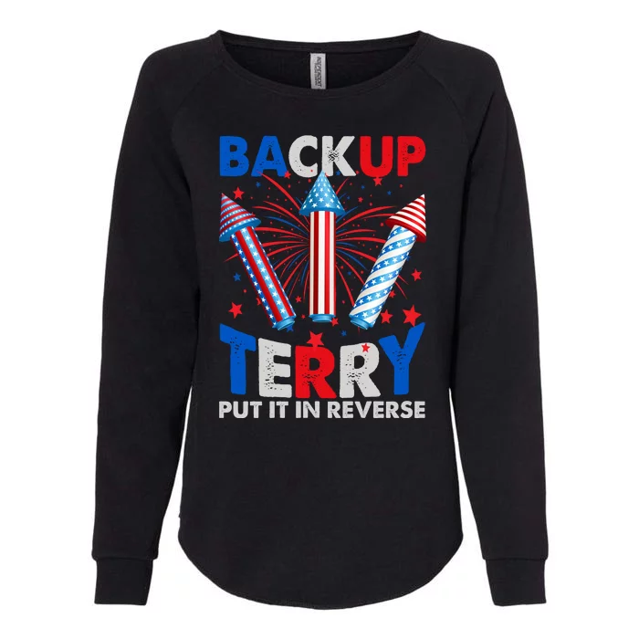 Fouth 4th Of July Back Up Terry Put It In Reverse Womens California Wash Sweatshirt