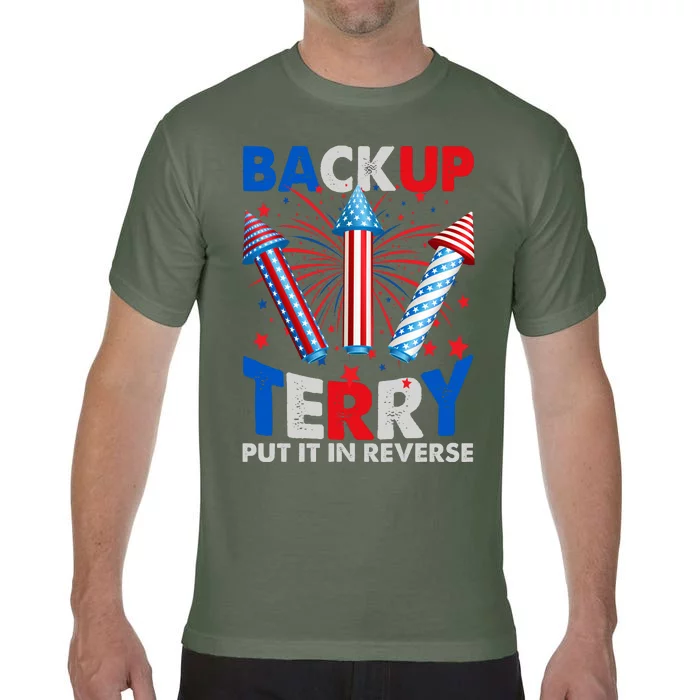 Fouth 4th Of July Back Up Terry Put It In Reverse Comfort Colors T-Shirt