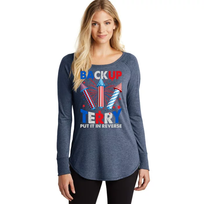 Fouth 4th Of July Back Up Terry Put It In Reverse Women's Perfect Tri Tunic Long Sleeve Shirt