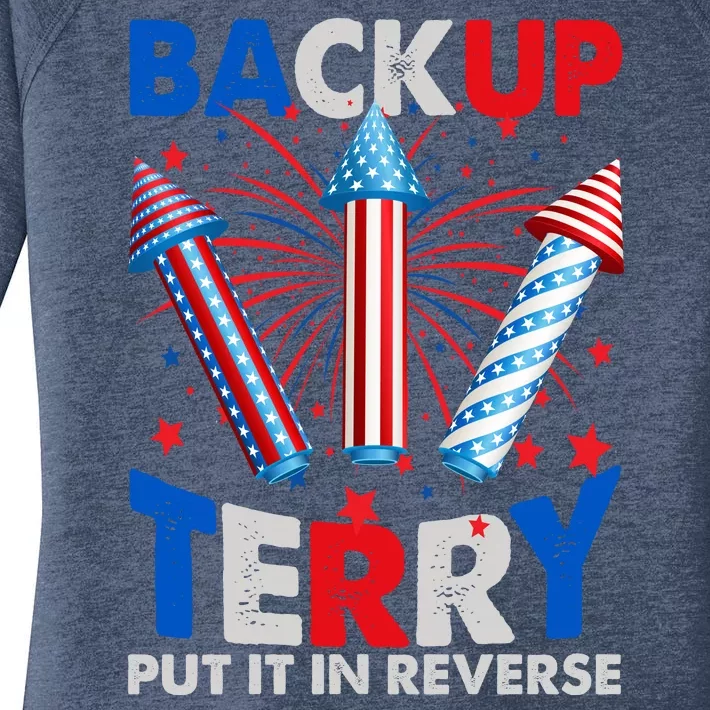 Fouth 4th Of July Back Up Terry Put It In Reverse Women's Perfect Tri Tunic Long Sleeve Shirt